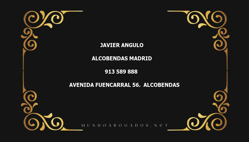 abogado Javier Angulo en la localidad de Alcobendas