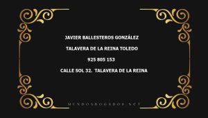 abogado Javier Ballesteros González en la localidad de Talavera de la Reina