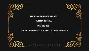 abogado Javier Bernal Del Barrio en la localidad de Cuenca