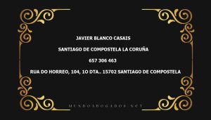 abogado Javier Blanco Casais en la localidad de Santiago de Compostela