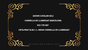 abogado Javier Catalan Gili en la localidad de Cornella de Llobregat