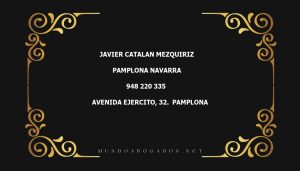 abogado Javier Catalan Mezquiriz en la localidad de Pamplona