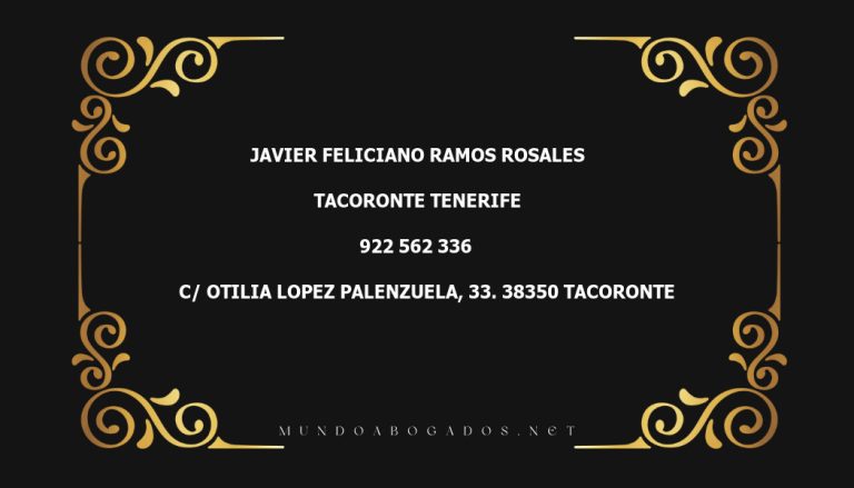 abogado Javier Feliciano Ramos Rosales en la localidad de Tacoronte