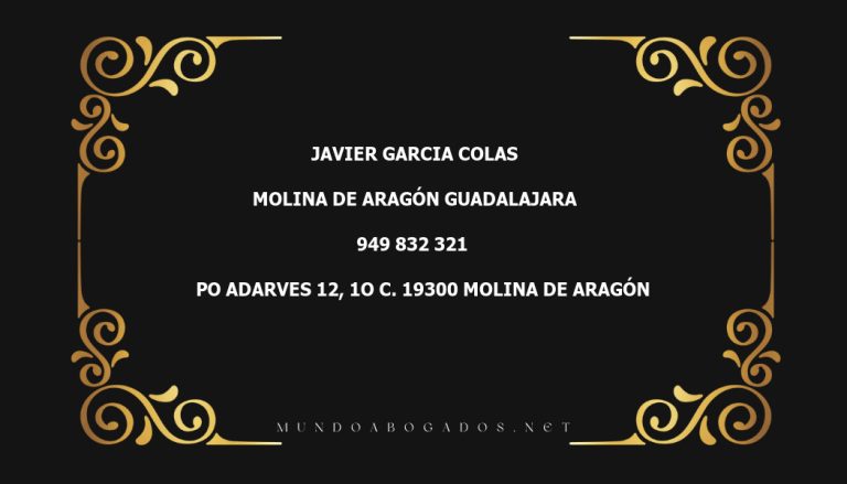 abogado Javier Garcia Colas en la localidad de Molina de Aragón