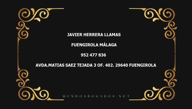 abogado Javier Herrera Llamas en la localidad de Fuengirola