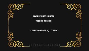 abogado Javier Juste Mencia en la localidad de Toledo