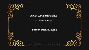 abogado Javier Lopez Marhuenda en la localidad de Elche