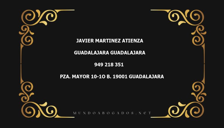 abogado Javier Martinez Atienza en la localidad de Guadalajara