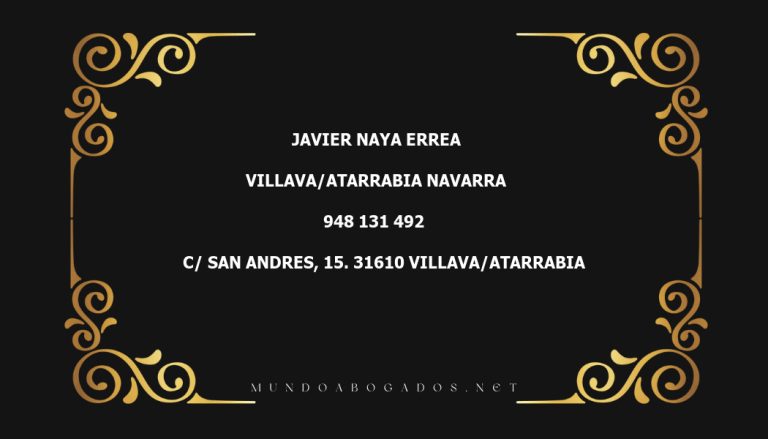 abogado Javier Naya Errea en la localidad de Villava/Atarrabia