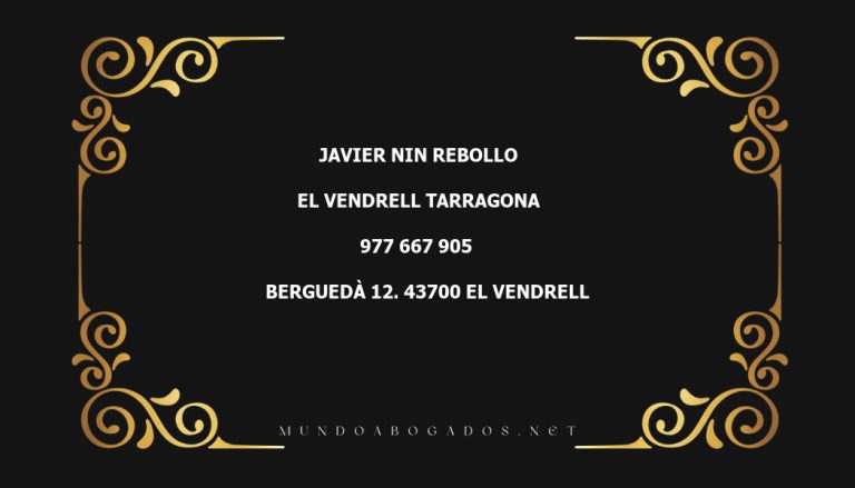 abogado Javier Nin Rebollo en la localidad de El Vendrell