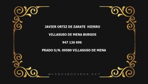 abogado Javier Ortiz De Zarate  Hierro en la localidad de Villasuso de Mena