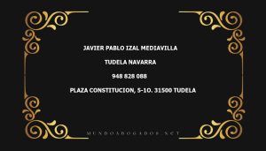 abogado Javier Pablo Izal Mediavilla en la localidad de Tudela