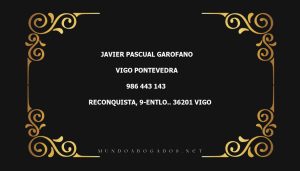 abogado Javier Pascual Garofano en la localidad de Vigo