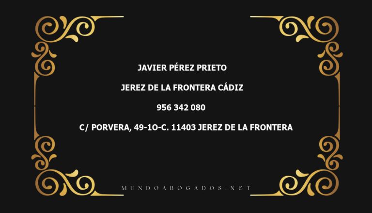 abogado Javier Pérez Prieto en la localidad de Jerez de la Frontera