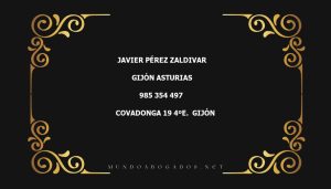 abogado Javier Pérez Zaldivar en la localidad de Gijón