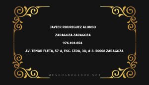 abogado Javier Rodriguez Alonso en la localidad de Zaragoza