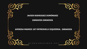 abogado Javier Rodriguez Domínguez en la localidad de Zaragoza