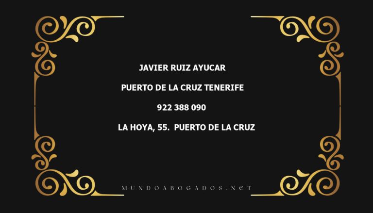 abogado Javier Ruiz Ayucar en la localidad de Puerto de la Cruz