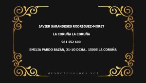 abogado Javier Sarandeses Rodriguez-Moret en la localidad de La Coruña