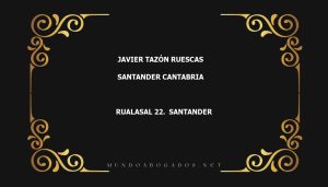 abogado Javier Tazón Ruescas en la localidad de Santander