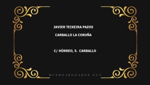 abogado Javier Teixeira Pazos en la localidad de Carballo