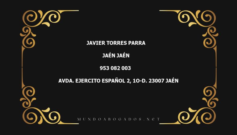 abogado Javier Torres Parra en la localidad de Jaén