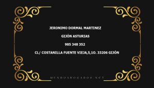 abogado Jeronimo Dormal Martinez en la localidad de Gijón