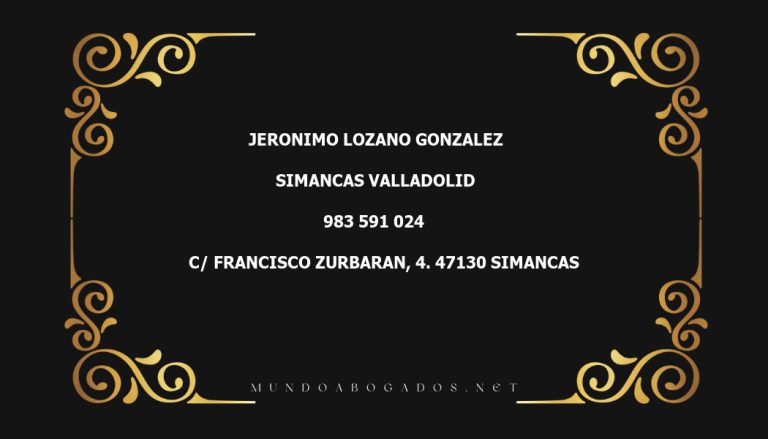 abogado Jeronimo Lozano Gonzalez en la localidad de Simancas