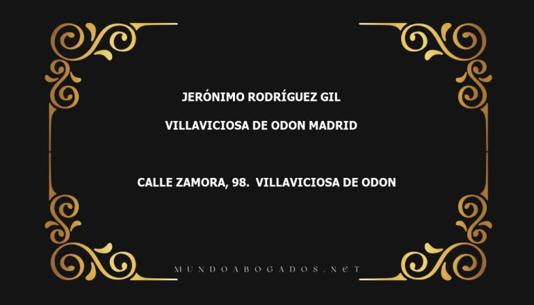 abogado Jerónimo Rodríguez Gil en la localidad de Villaviciosa de Odon