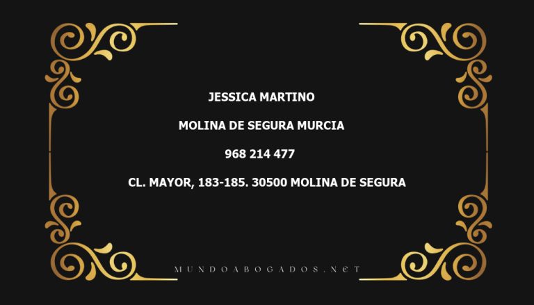 abogado Jessica Martino en la localidad de Molina de Segura