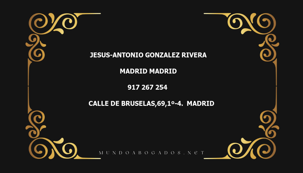 abogado Jesus-Antonio Gonzalez Rivera en la localidad de Madrid