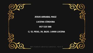 abogado Jesus Arrabal Maiz en la localidad de Lucena