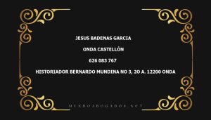 abogado Jesus Badenas Garcia en la localidad de Onda