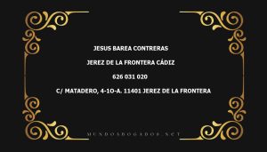 abogado Jesus Barea Contreras en la localidad de Jerez de la Frontera