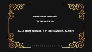 abogado Jesus Bermejo Muriel en la localidad de Cáceres