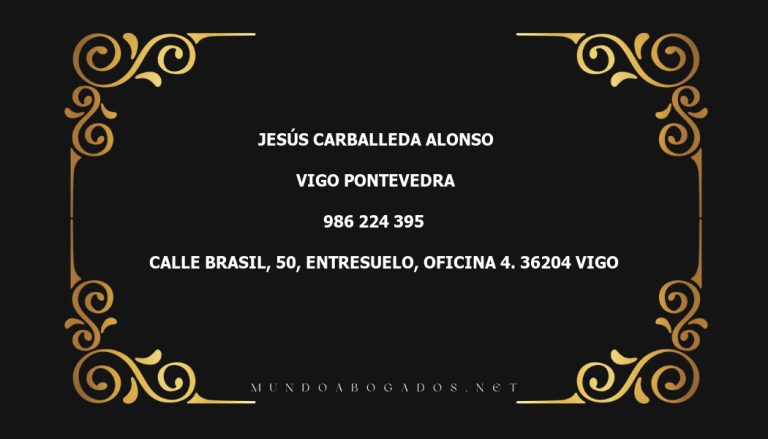 abogado Jesús Carballeda Alonso en la localidad de Vigo