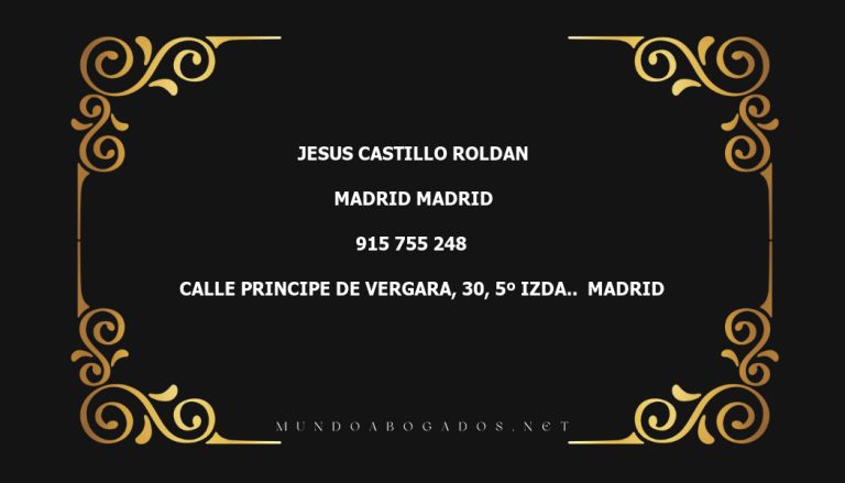 abogado Jesus Castillo Roldan en la localidad de Madrid