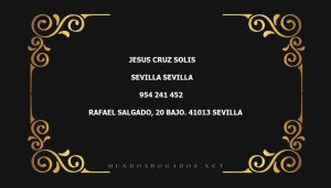 abogado Jesus Cruz Solis en la localidad de Sevilla