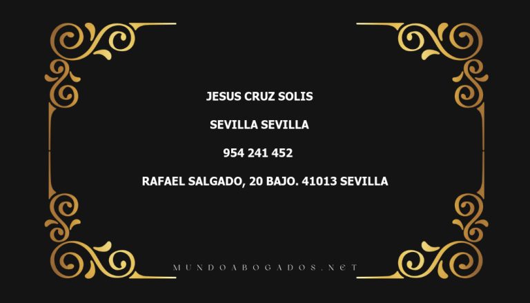 abogado Jesus Cruz Solis en la localidad de Sevilla