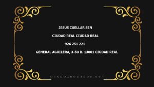 abogado Jesus Cuellar Sen en la localidad de Ciudad Real