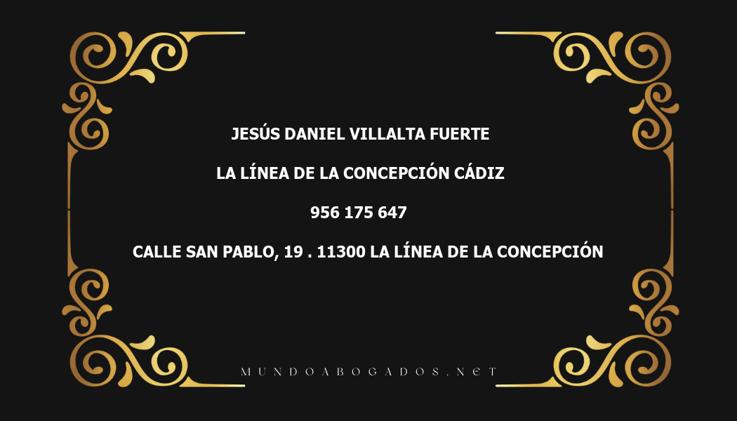 abogado Jesús Daniel Villalta Fuerte en la localidad de La Línea de la Concepción