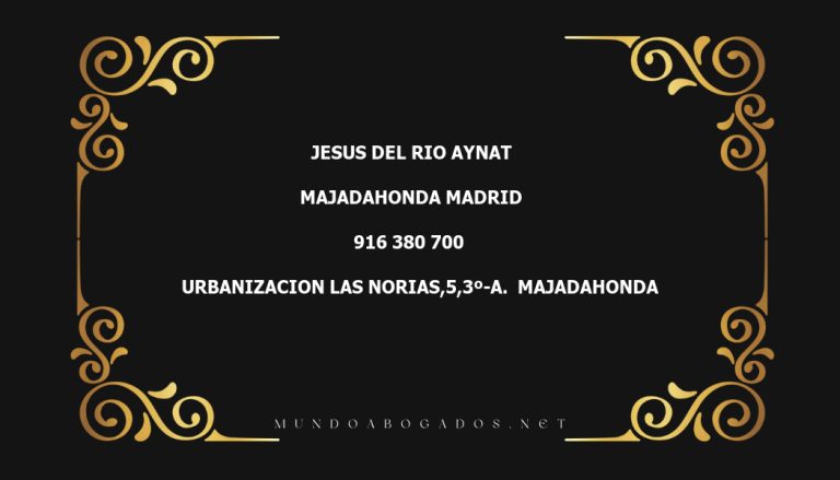 abogado Jesus Del Rio Aynat en la localidad de Majadahonda