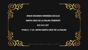 abogado Jesus Eduardo Herrera Sicilia en la localidad de Santa Cruz de la Palma