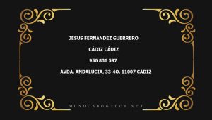 abogado Jesus Fernandez Guerrero en la localidad de Cádiz