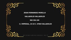 abogado Jesus Fernandez Morillo en la localidad de Valladolid