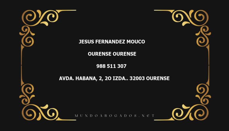 abogado Jesus Fernandez Mouco en la localidad de Ourense