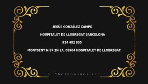 abogado Jesús González Campo en la localidad de Hospitalet de Llobregat