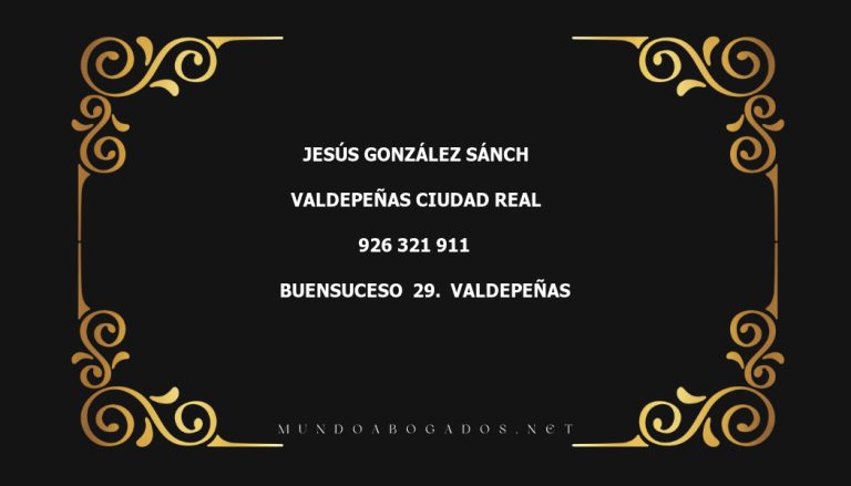 abogado Jesús González Sánch en la localidad de Valdepeñas