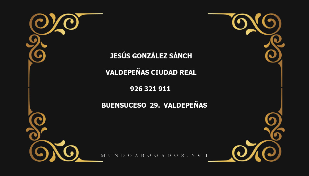 abogado Jesús González Sánch en la localidad de Valdepeñas