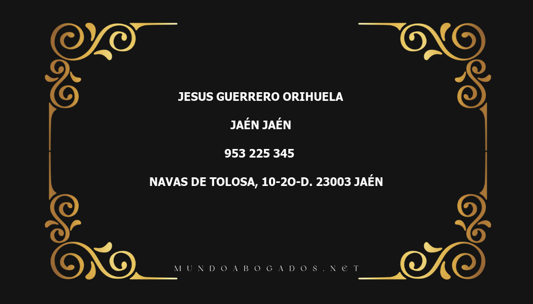 abogado Jesus Guerrero Orihuela en la localidad de Jaén